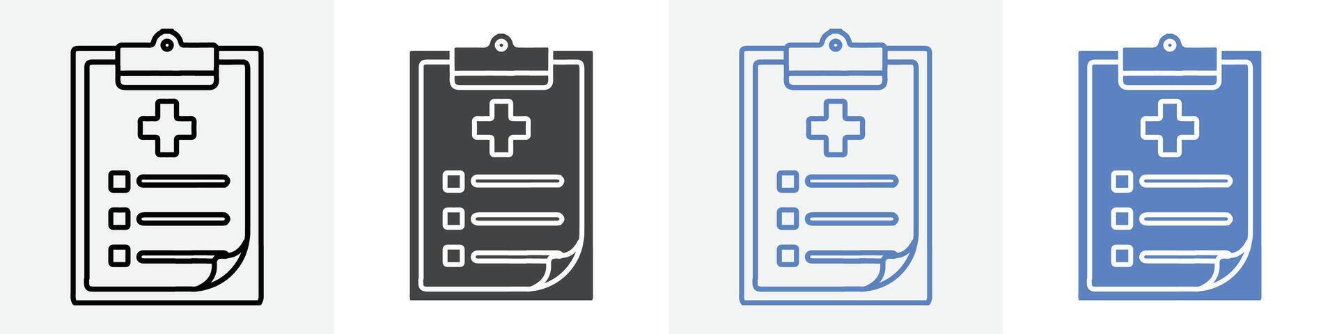 medical report icon set use for web vector