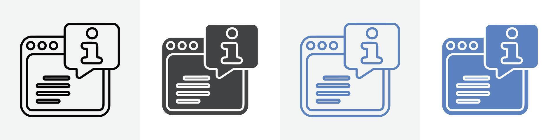 info icon set use for web vector