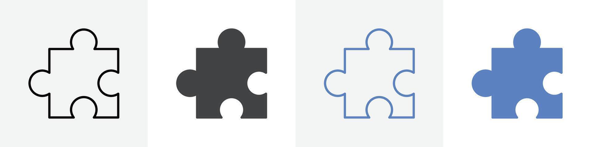 puzzle icon set use for web vector