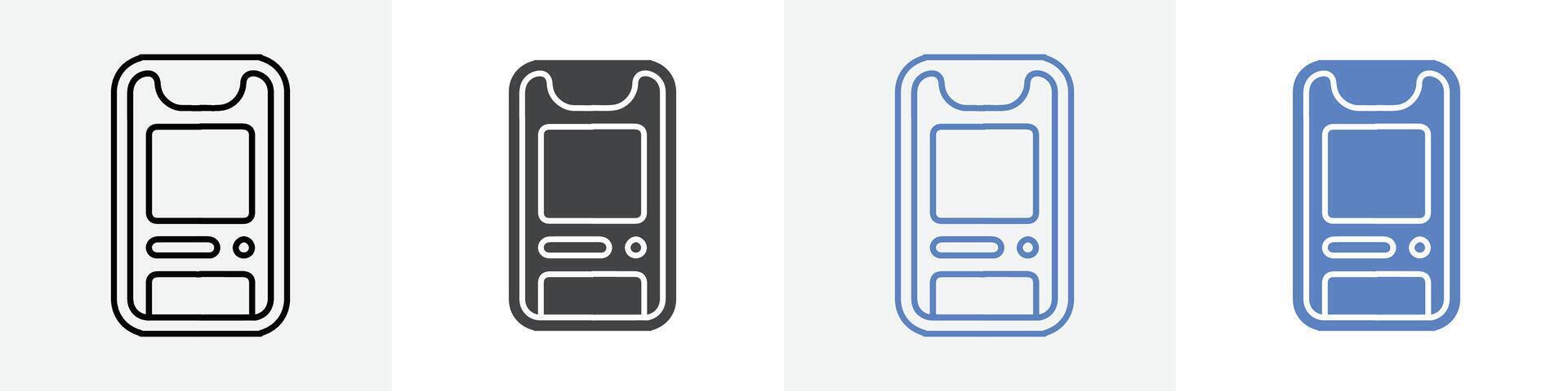 mobile icon set use for web vector