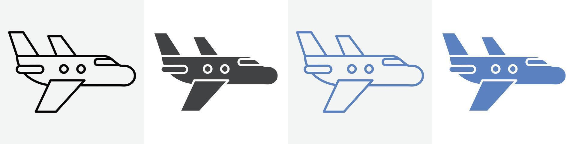 plane icon set use for web vector