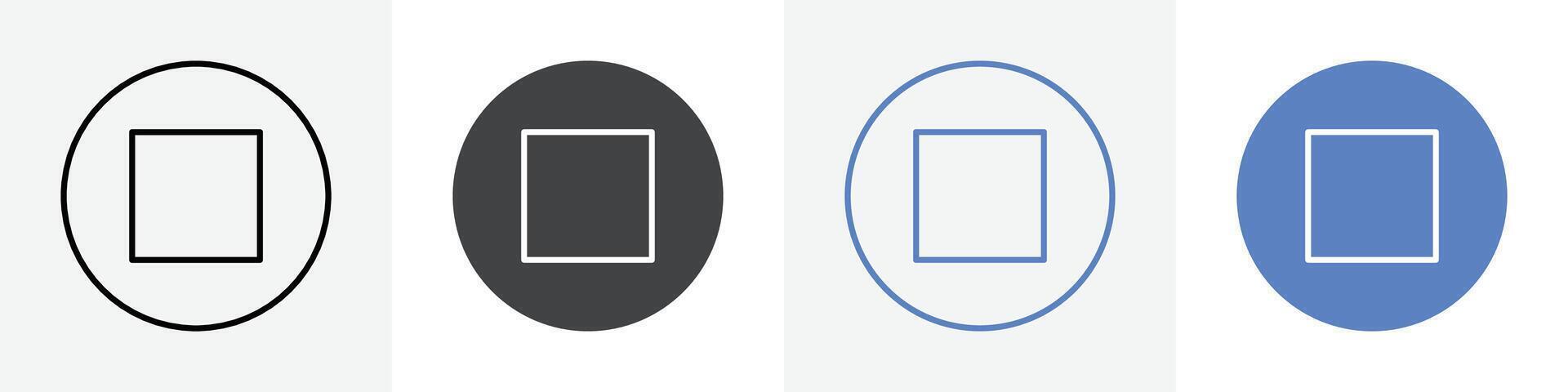 stop recording icon set use for web vector