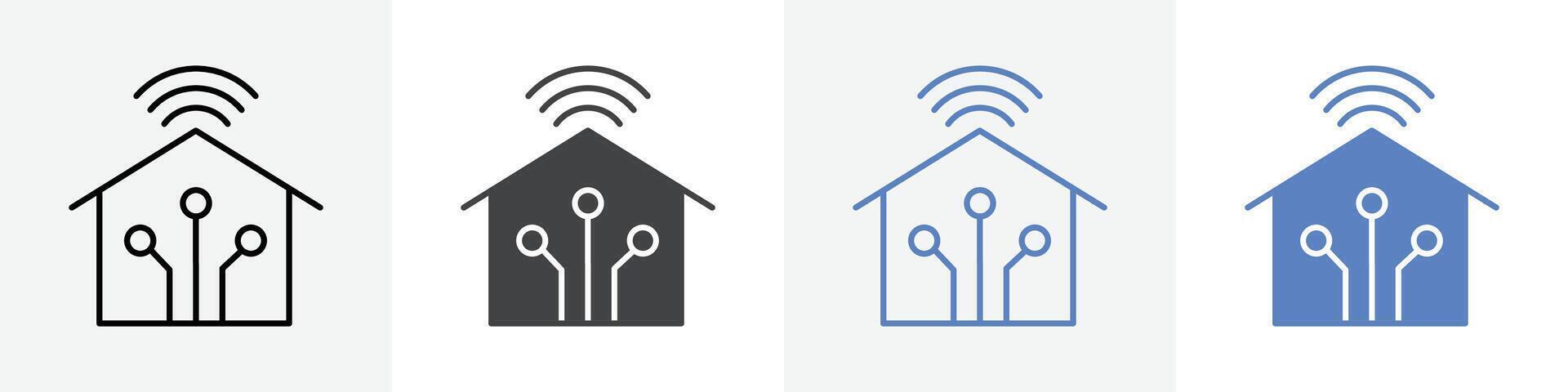 smart home icon set use for web vector