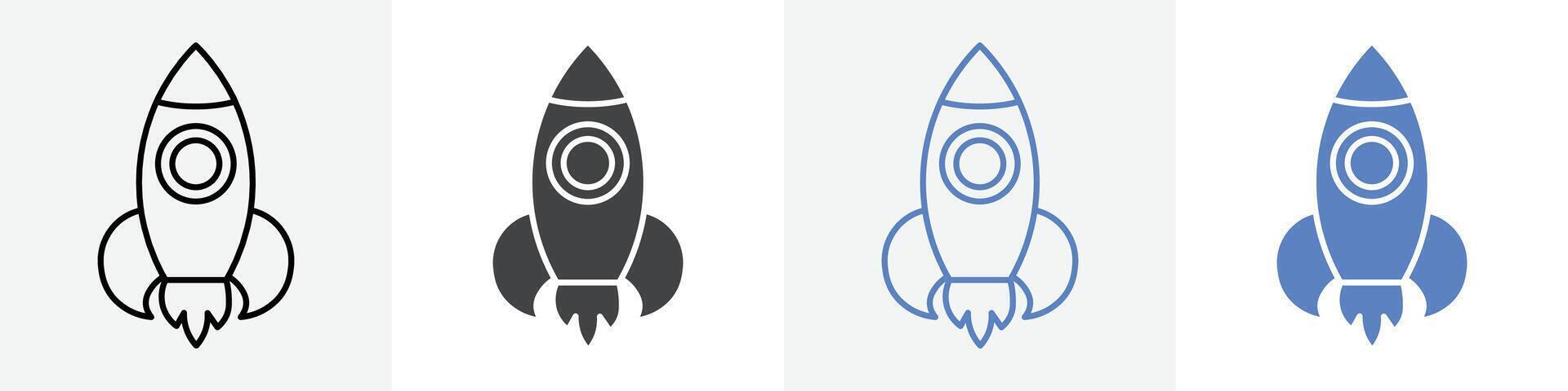 rocket icon set use for web vector