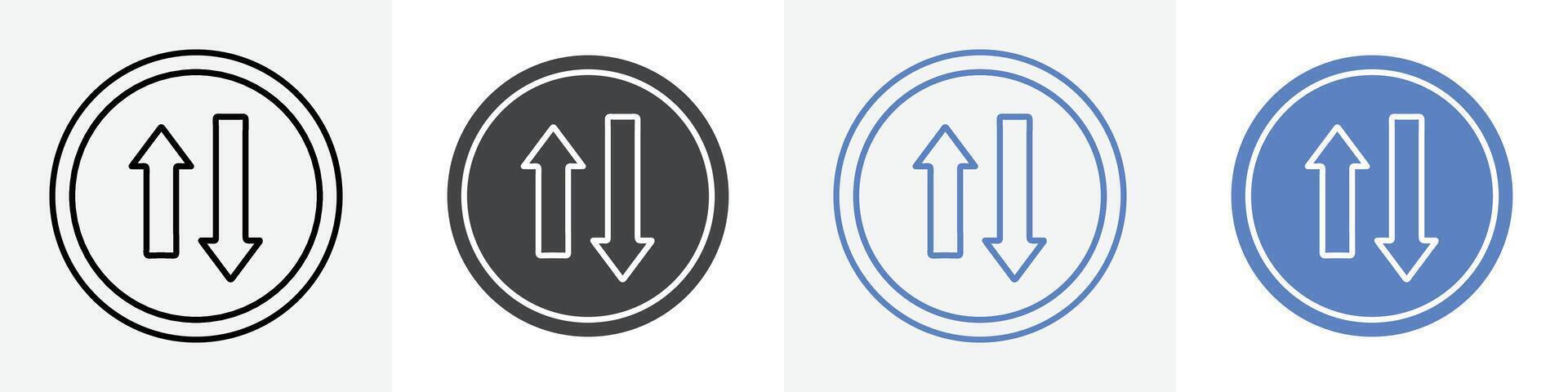two way icon set use for web vector