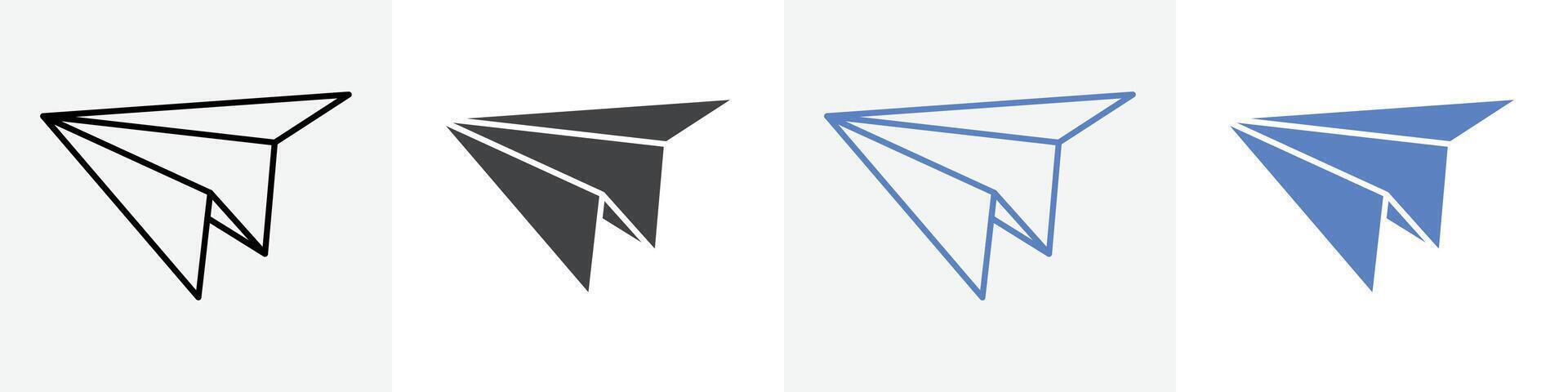 paper plane icon set use for web vector