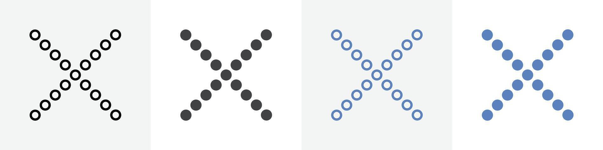 cross icon set use for web vector