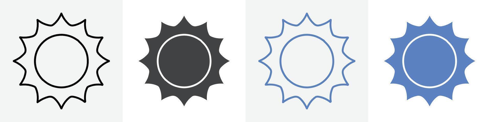 sun icon set use for web vector