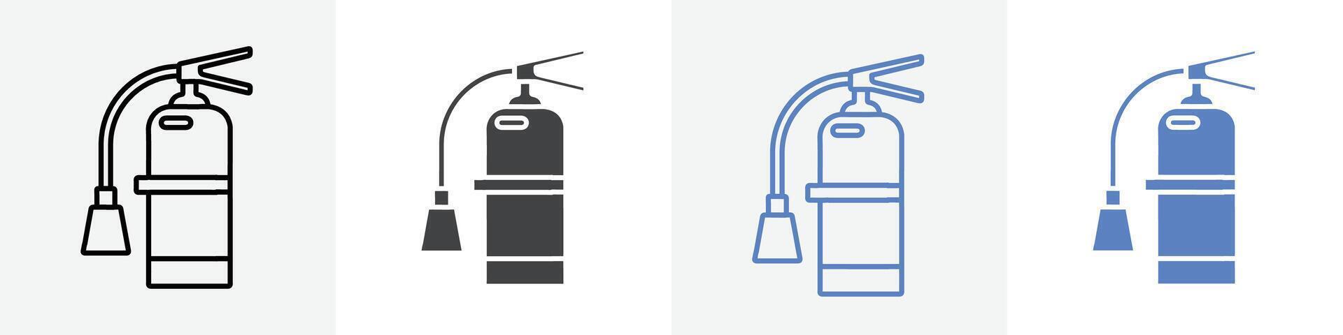 fire extinguisher icon set use for web vector