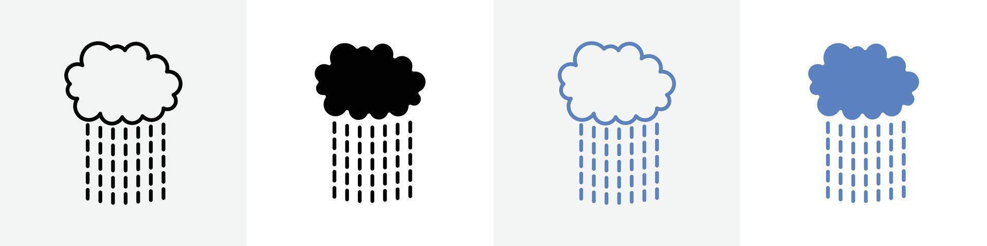 rain icon set use for web vector
