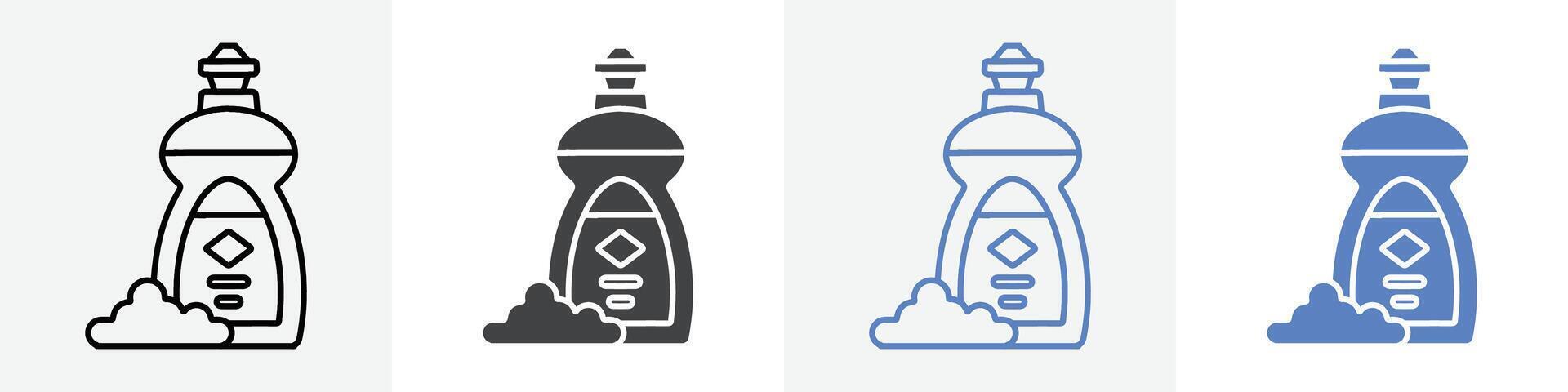 liquid soap icon set use for web vector