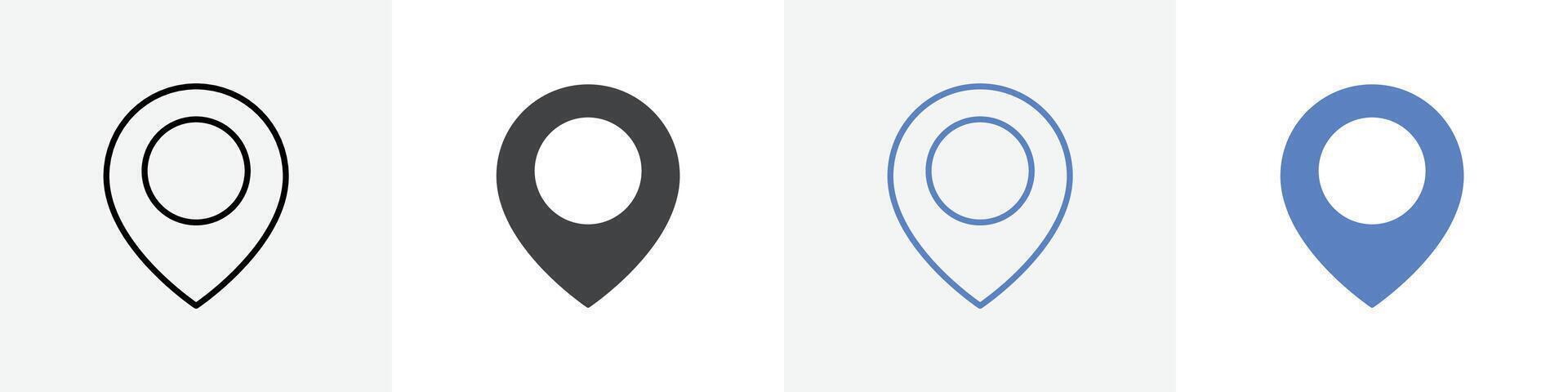Location icon set use for web vector