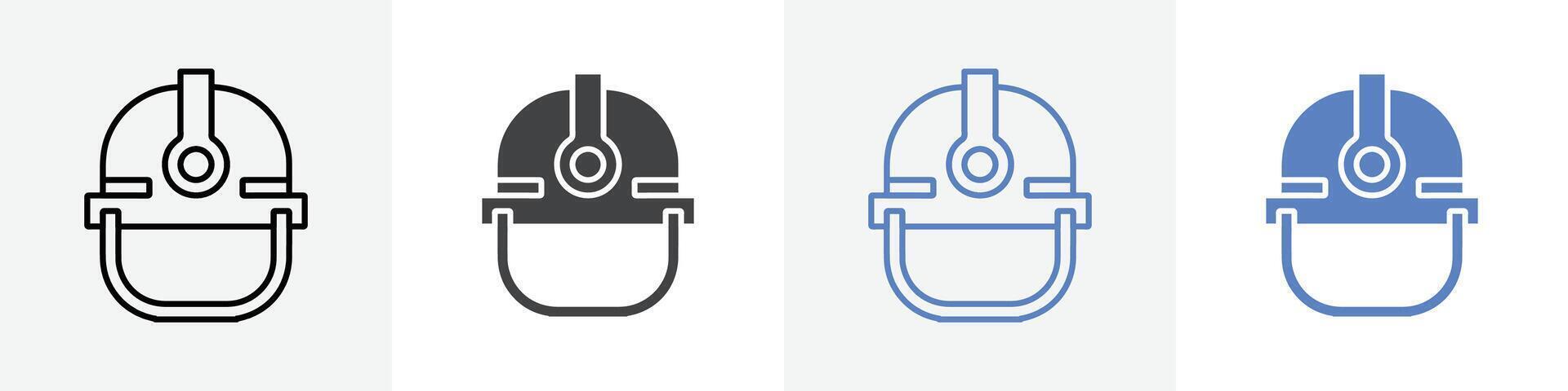 helmet icon set use for web vector