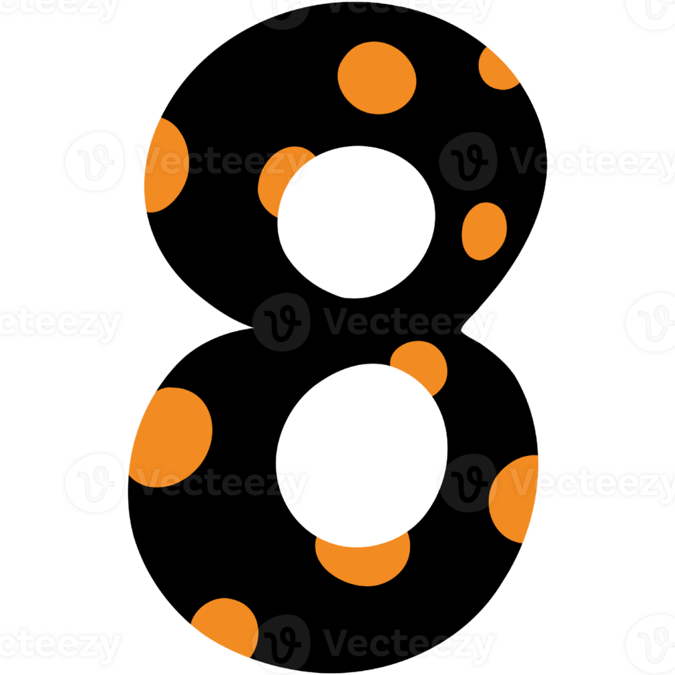 Halloween font number 8 png