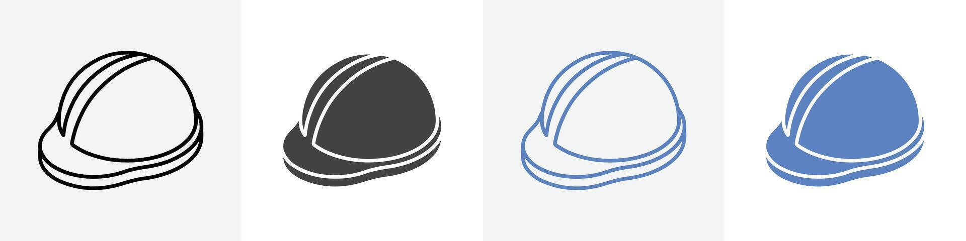 construction helmet icon set use for web vector
