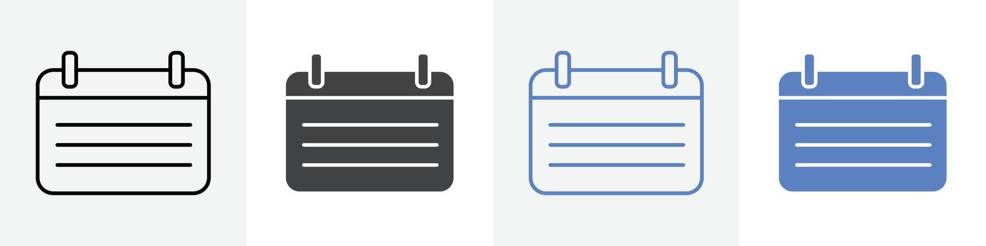 calendar icon set use for web vector