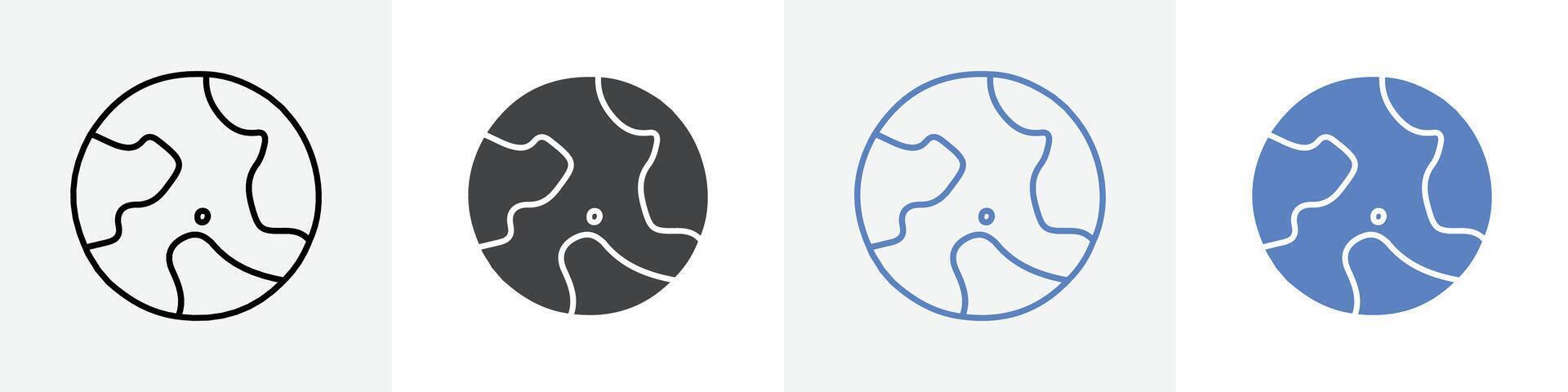 globe icon set use for web vector