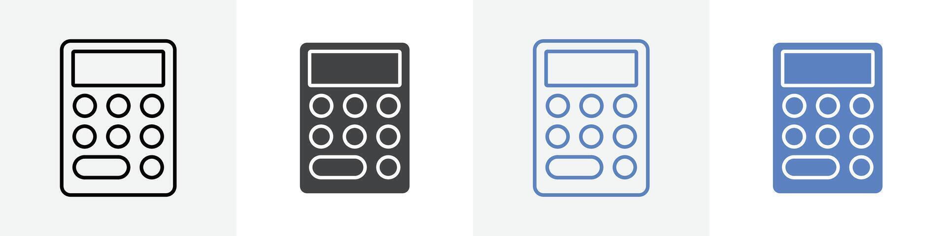 calculator icon set use for web vector