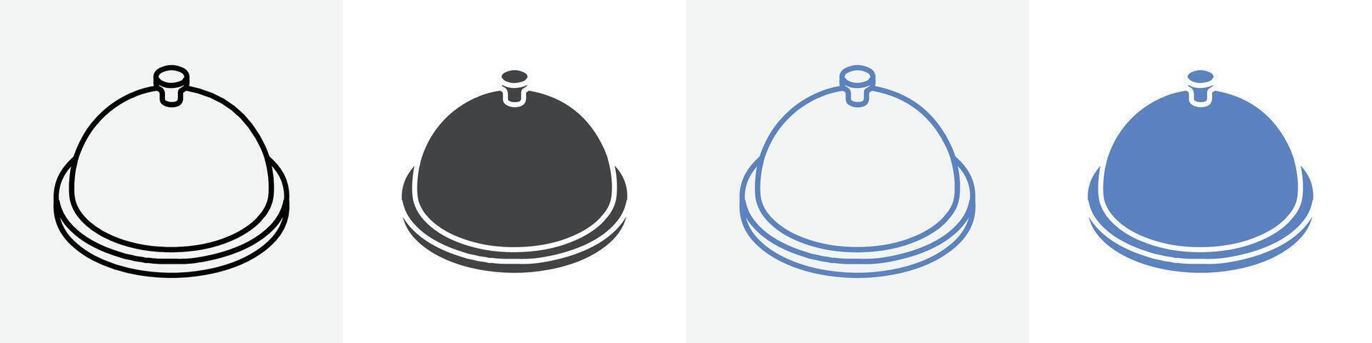cloche icon set use for web vector