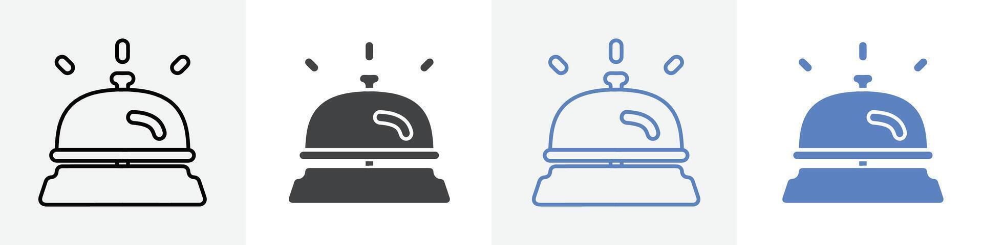 desk bell icon set use for web vector