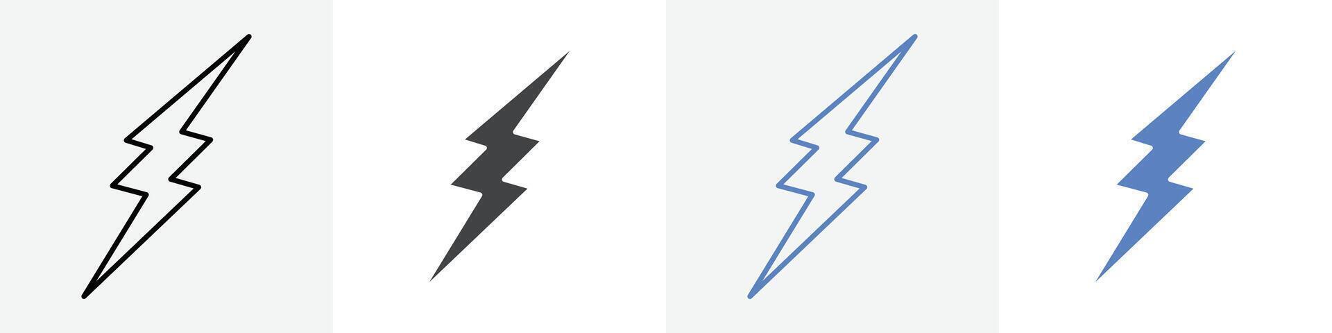 electricity icon set use for web vector
