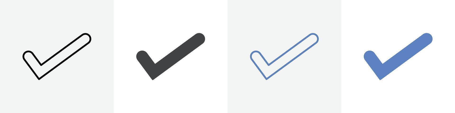Check mark icon set use for web vector