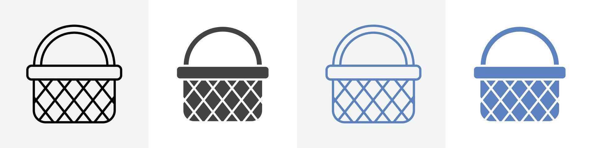 basket icon set use for web vector