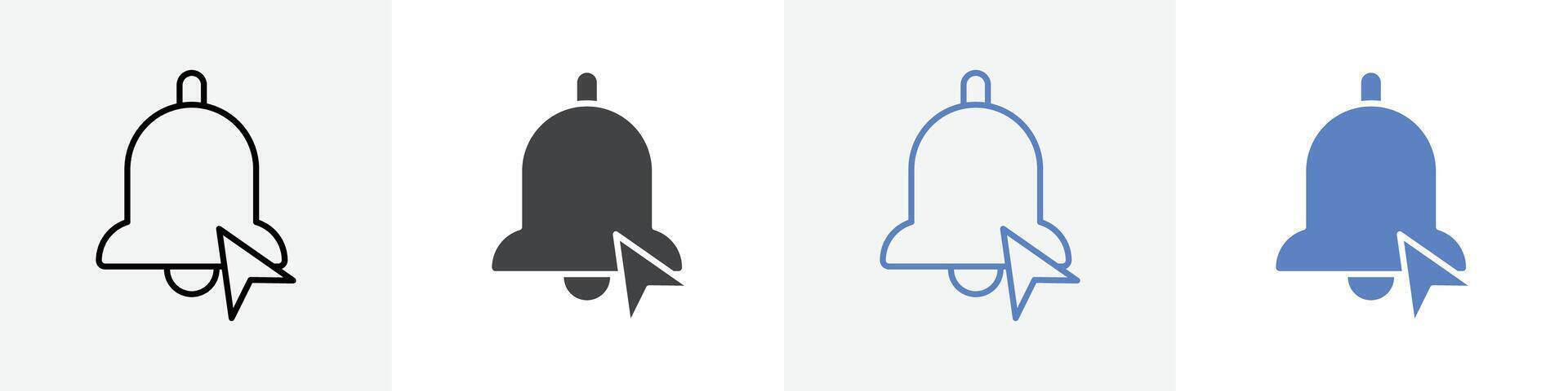 bell click icon set use for web vector