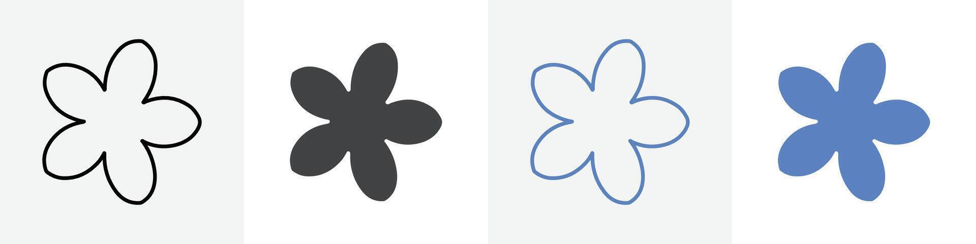 blossom icon set use for web vector
