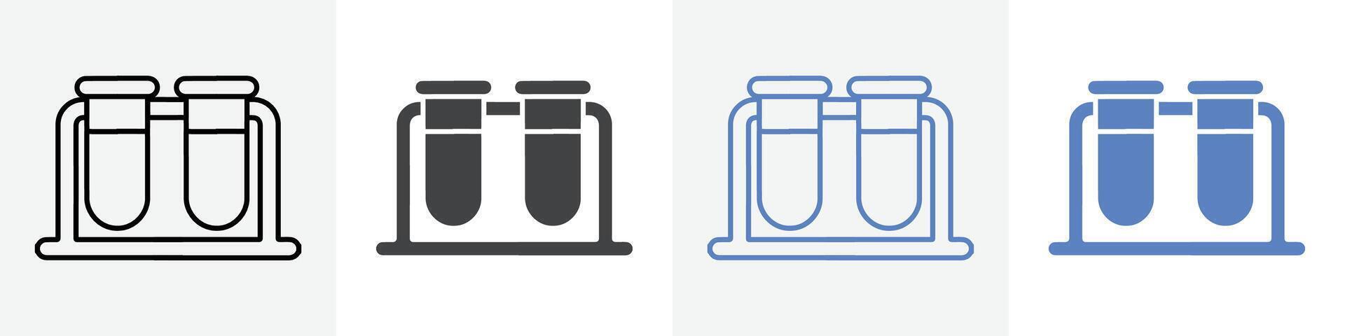 chemical test tube icon set use for web vector