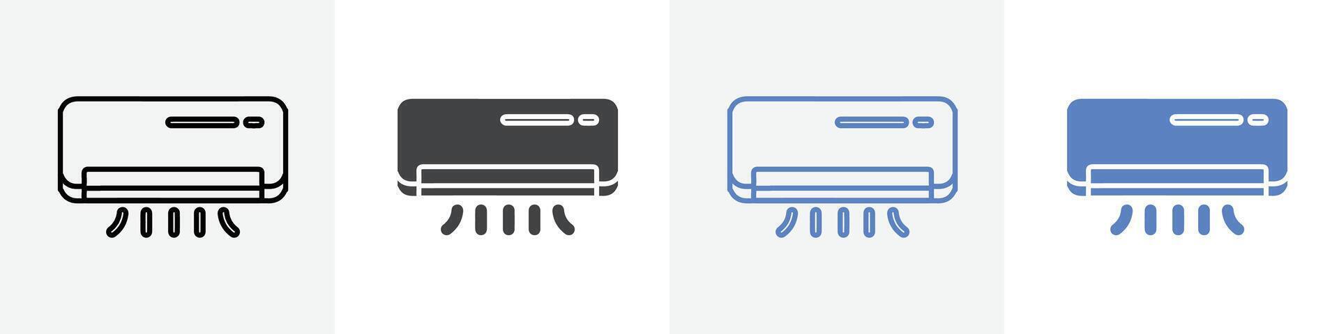 air condition icon set use for web vector