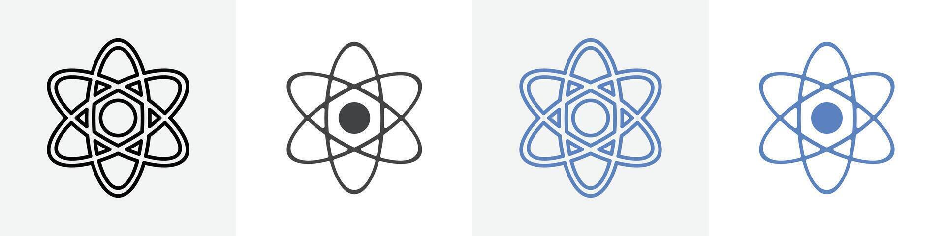 atom icon set use for web vector