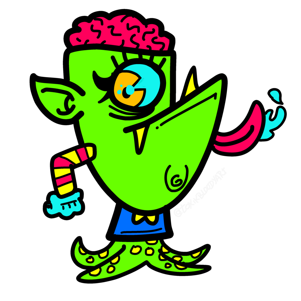 Cute Green Goobe png