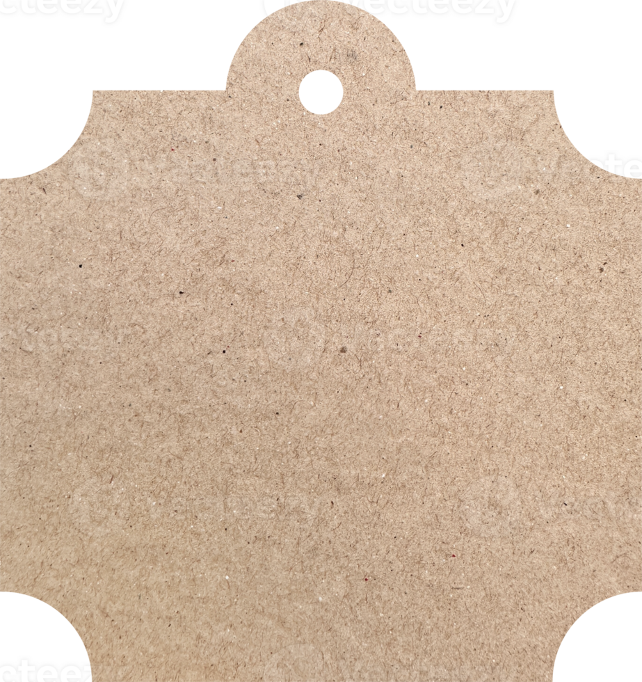 Brown Textured Craft Paper Tag png