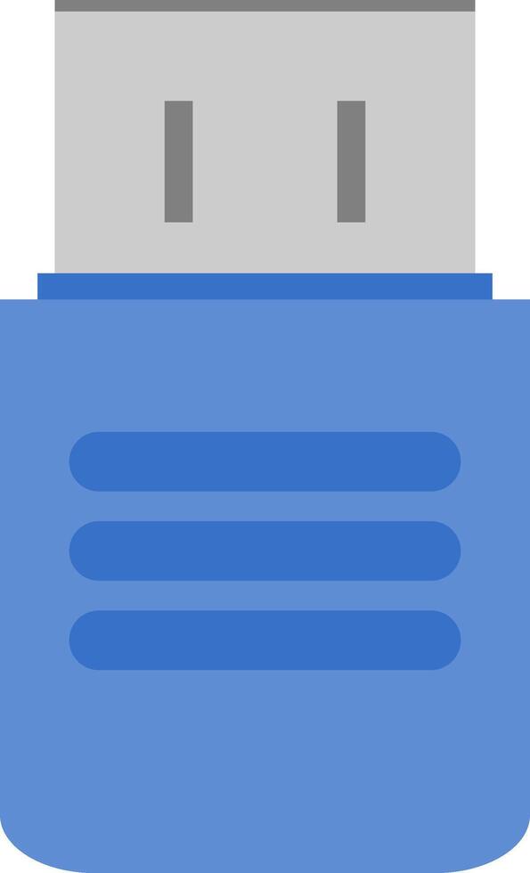 Blue USB flash drive. Blue USB flash drive icon. vector