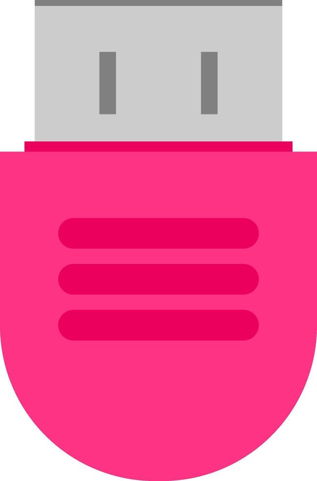 Pink USB flash drive. Pink USB flash drive icon. vector