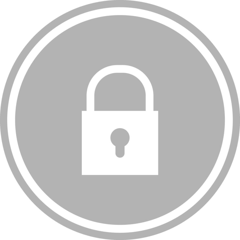 Gray padlock icon. Gray padlock button. vector
