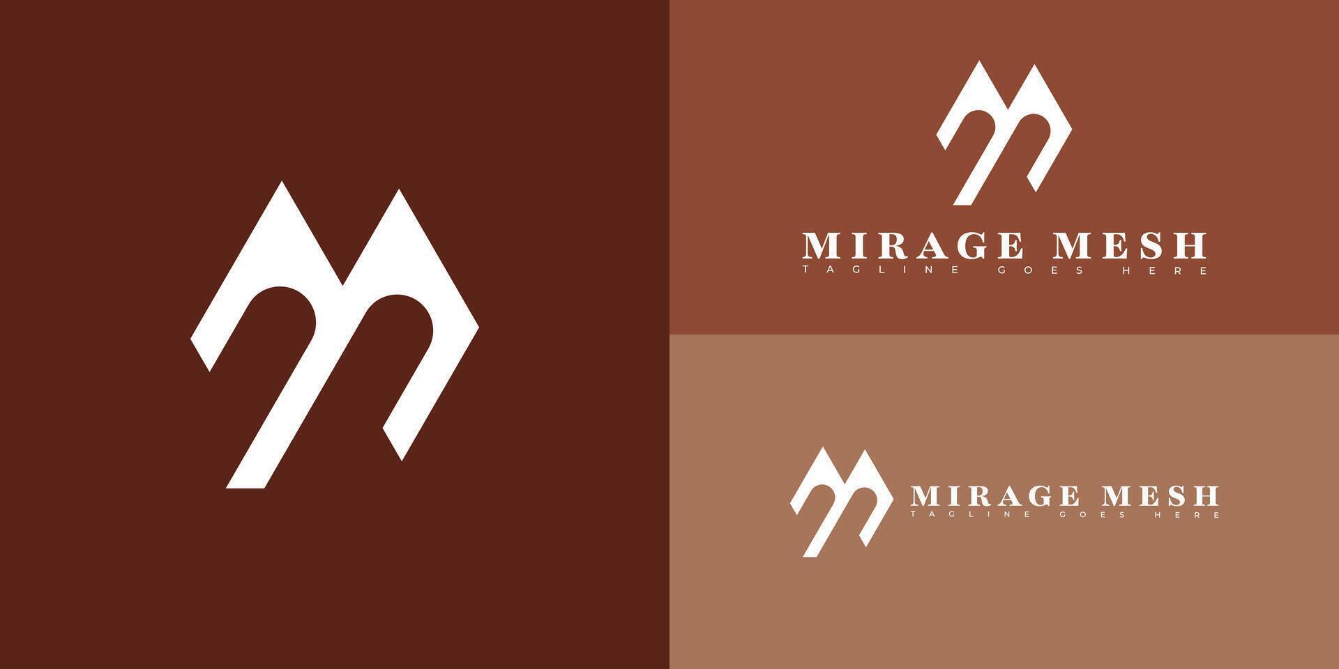 Modern initial letter M or MM logo in white color isolated on multiple background colors. The logo is suitable for women's underwear product logo design inspiration templates. vector