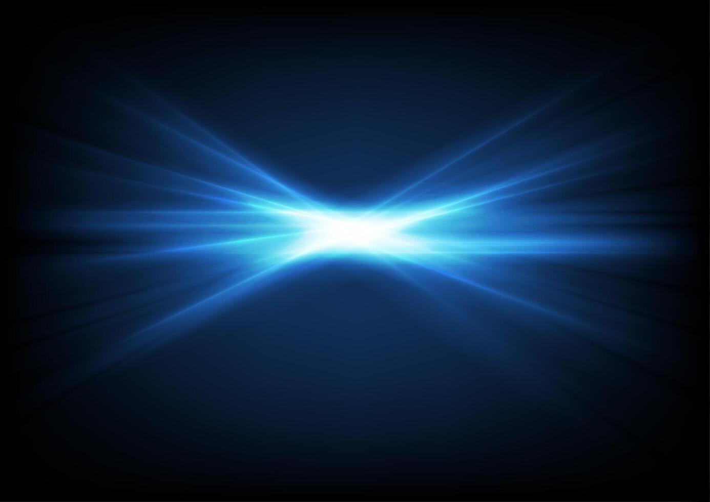 Bright shiny blue glowing laser beams vector