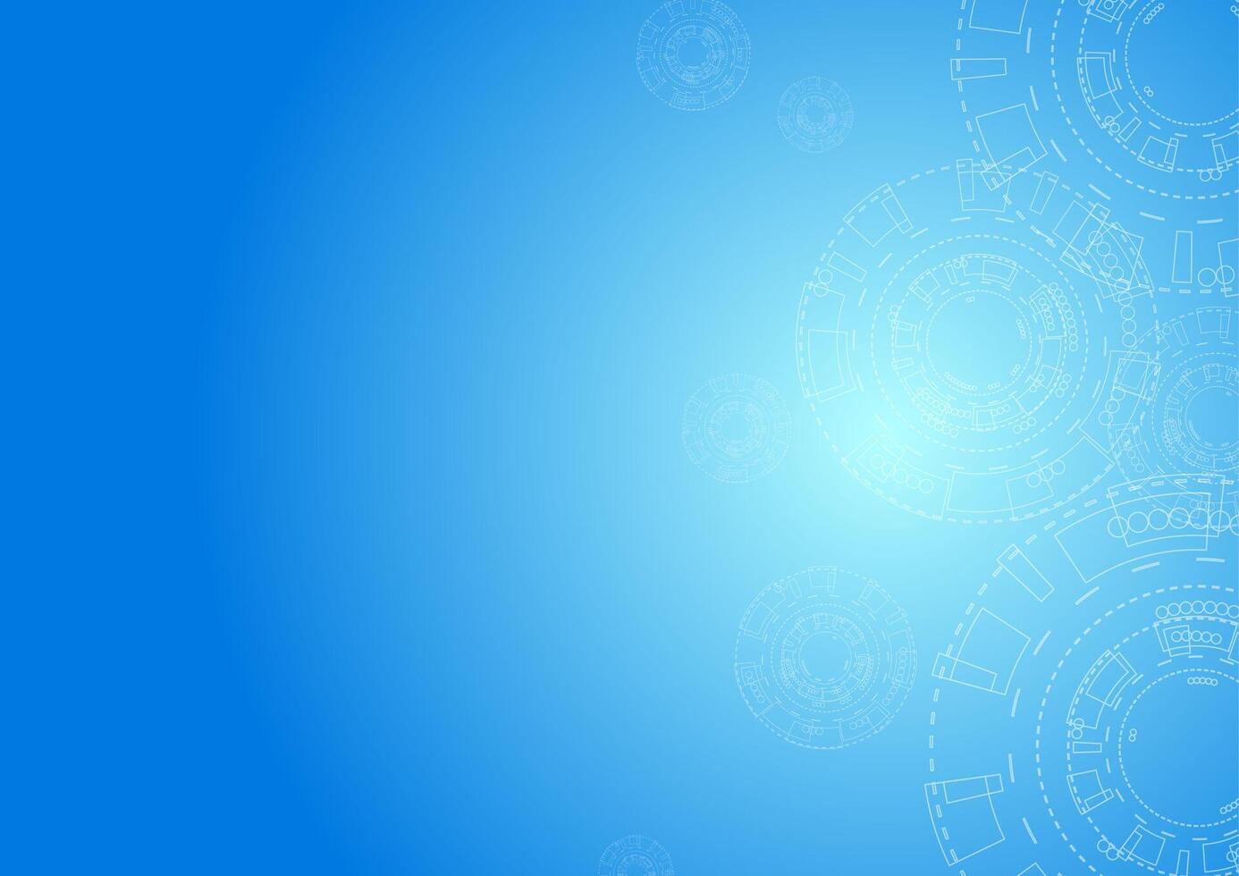 Abstract hi-tech minimal background with gears vector