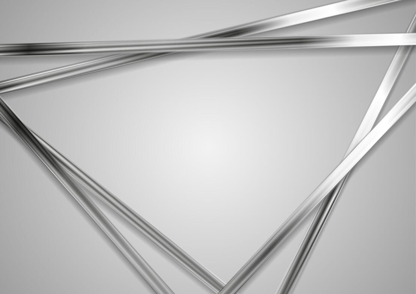 Abstract technology metallic triangles background vector