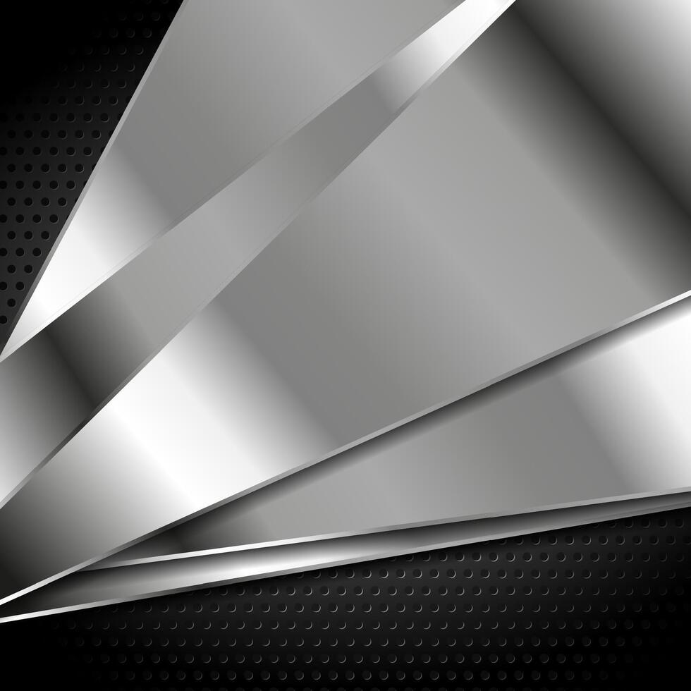 Abstract silver metal background vector