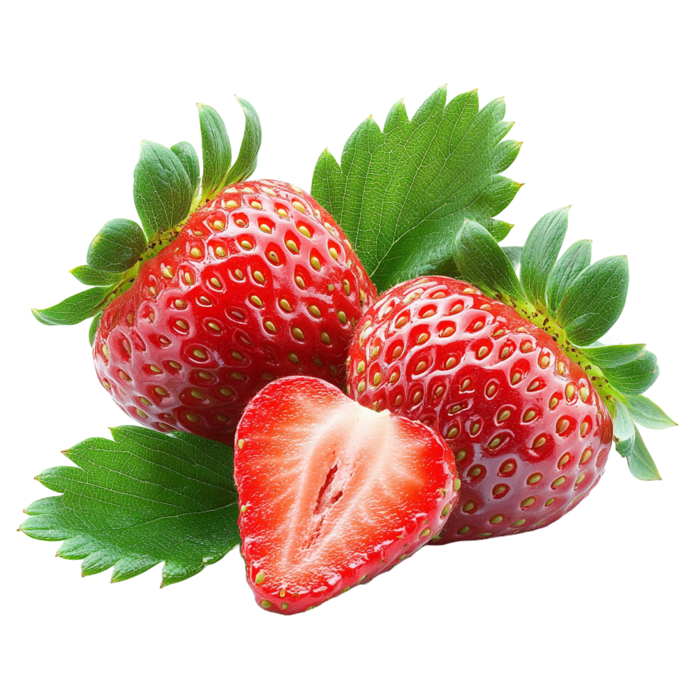 strawberries isolated on transparent background png