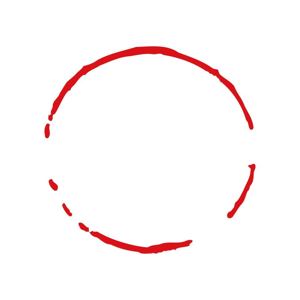 grunge circle brush strokes for frames, icons, design elements vector