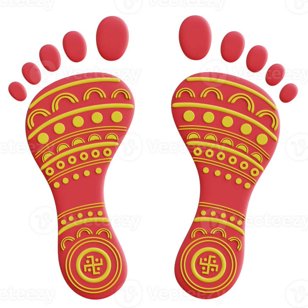 Diwali Footprint 3d Illustration png