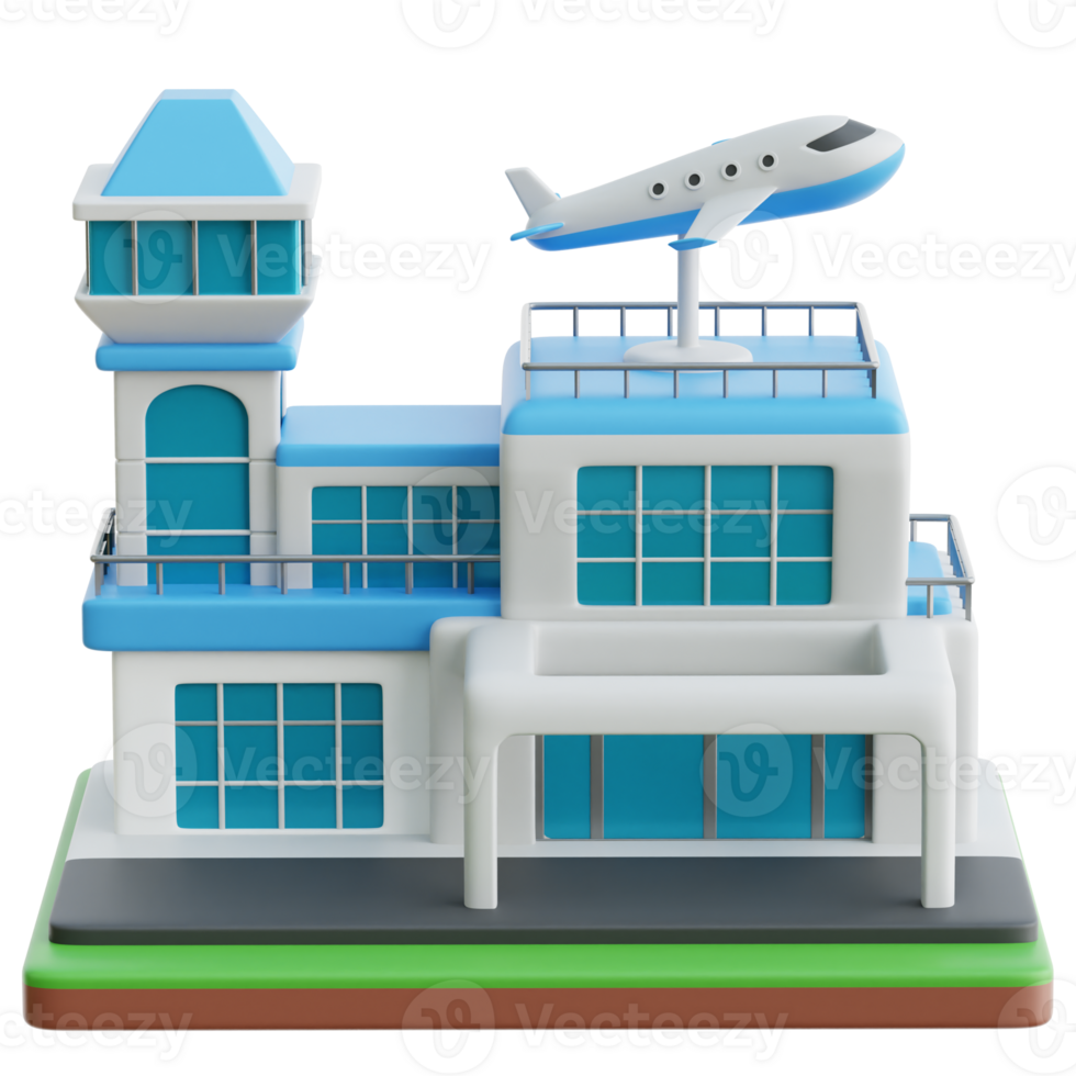 Airport 3d Illustration png