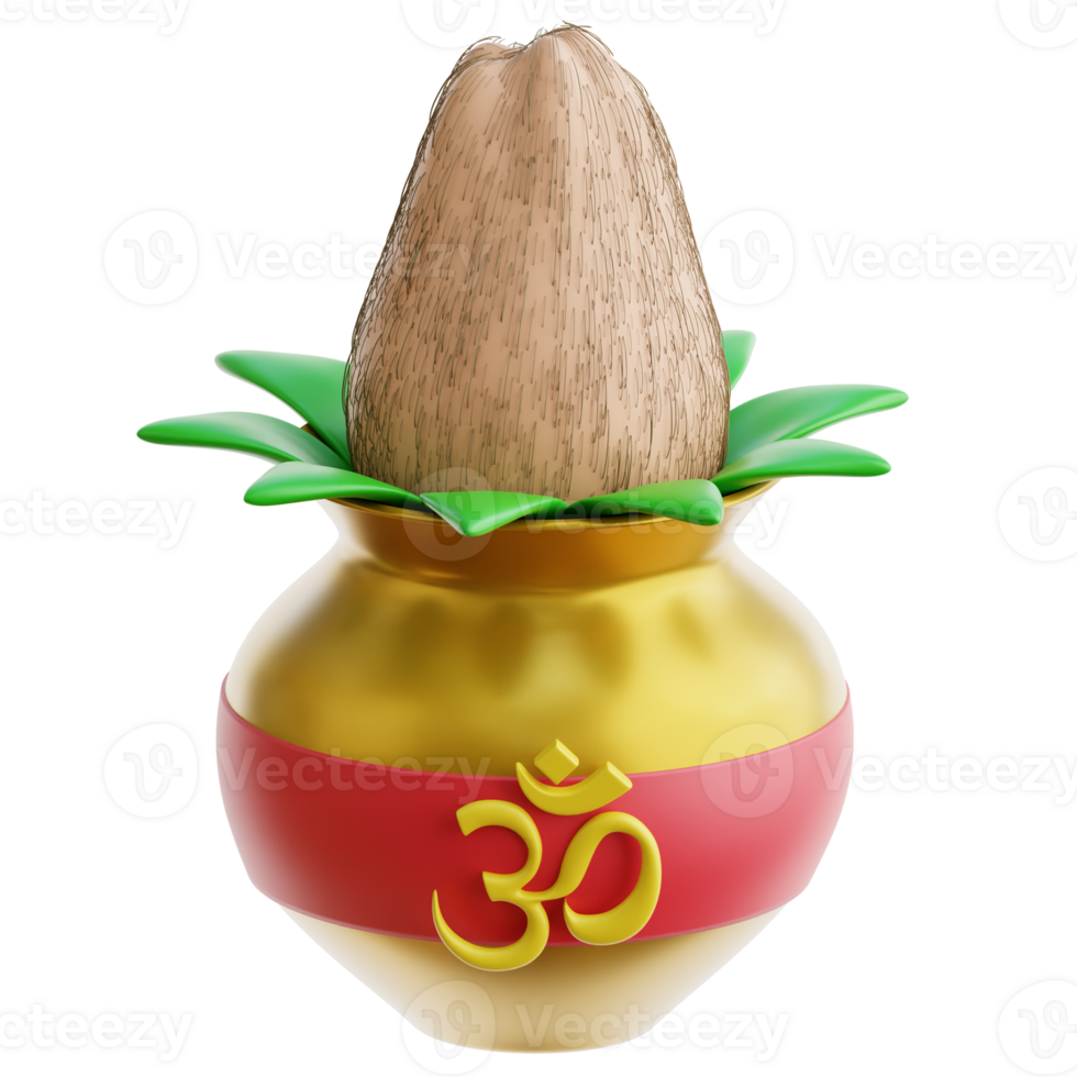 Diwali Kalash 3d Illustration png