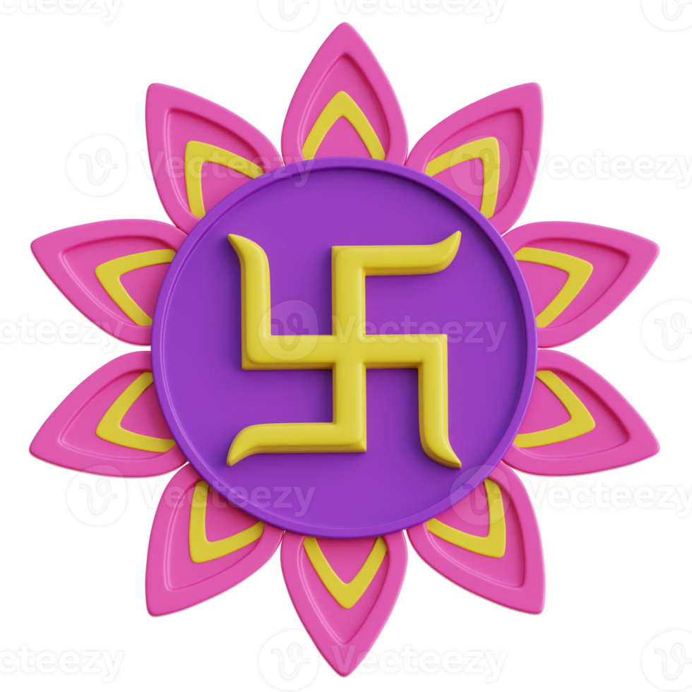 Diwali Swastika 3d Illustration png