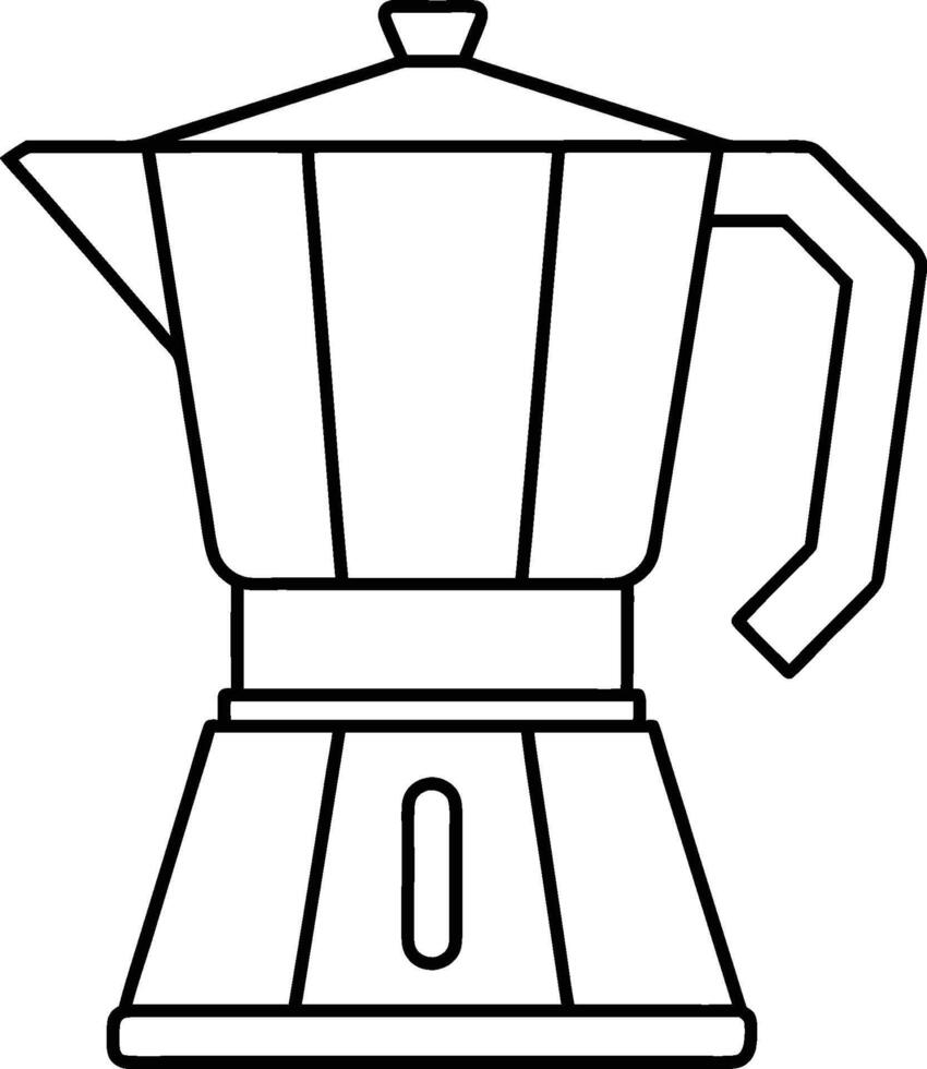 Minimalist Coffee Maker Illustration White Background vector