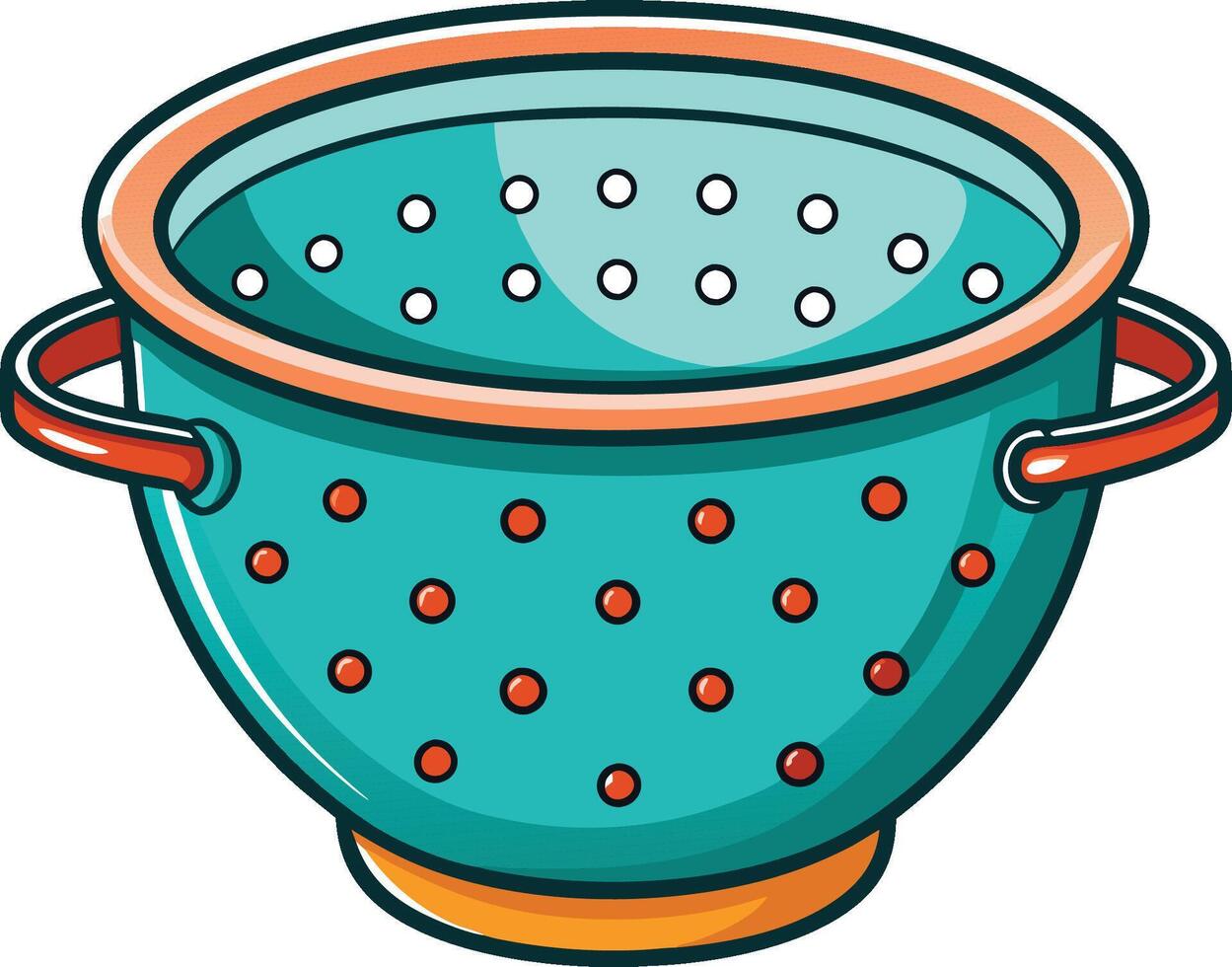 Modern Colander Graphic White Background vector